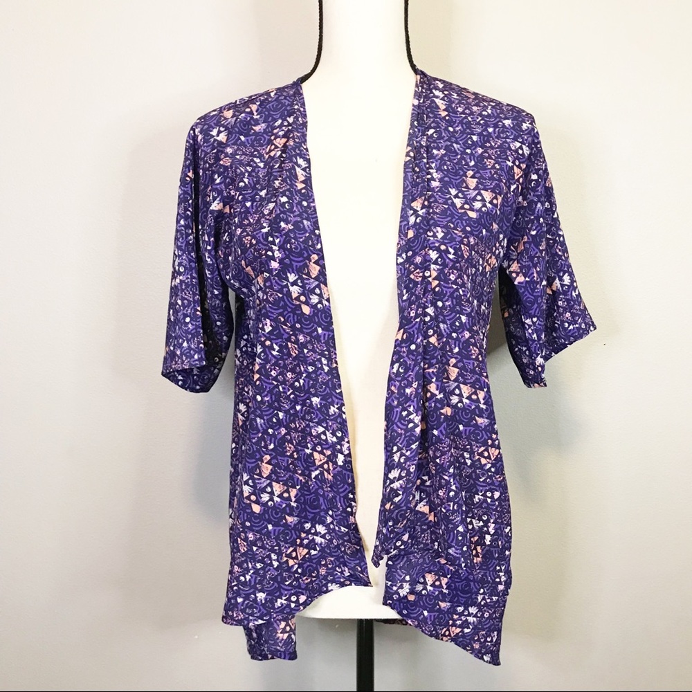 LULAROE Kimono Purple Short Sleeve